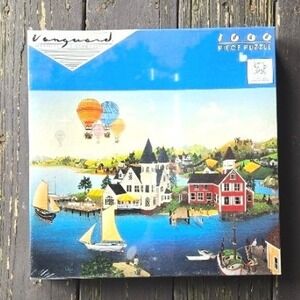 Vintage Vanguard Hot Air Balloons Harbor 1000 Piece Jigsaw Puzzle Sealed